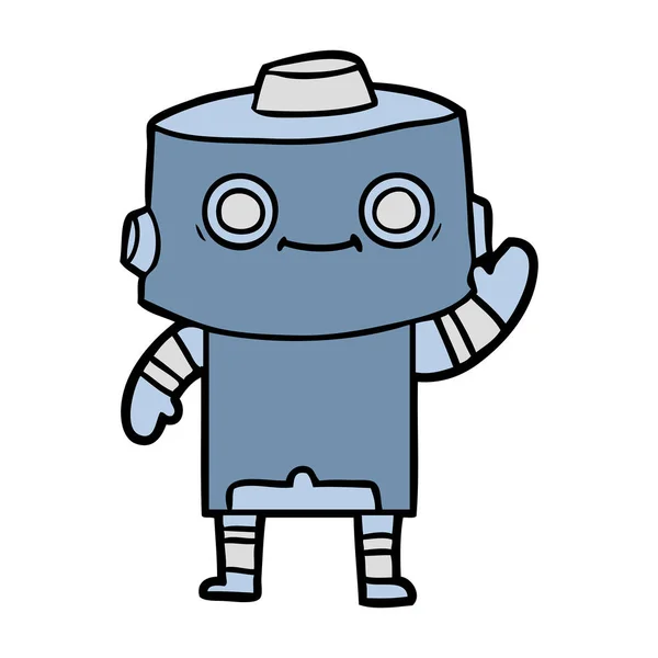 Vektor Illustration Tecknad Robot — Stock vektor