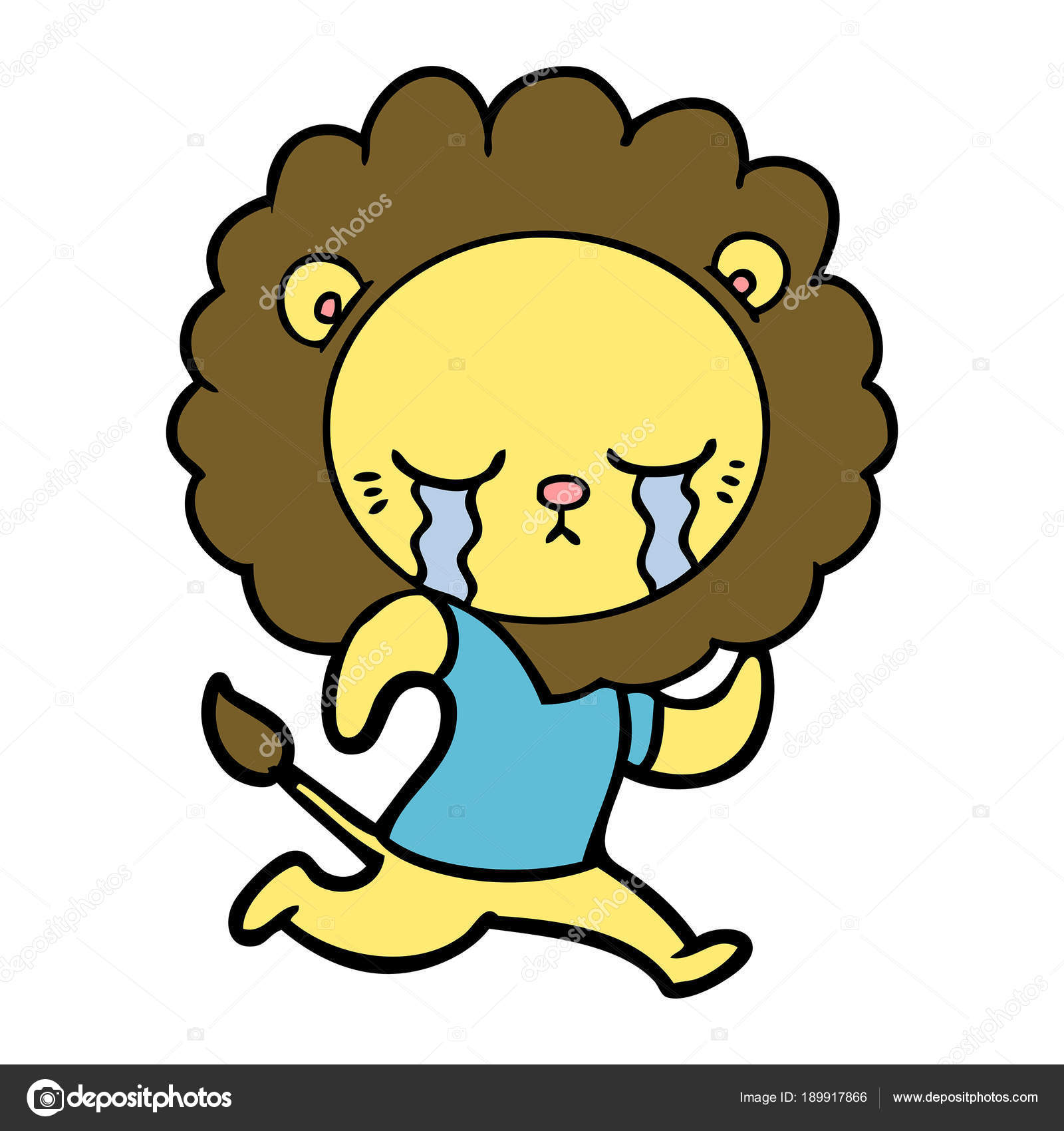 Image vectorielle Illustration Vectorielle Lion Dessin Animé Pleurs par  ©lineartestpilot - 189917866, image size:1600x1700
