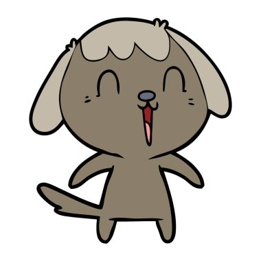 Çizgi film köpeğinin vektör çizimi