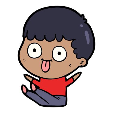  vektör çizim karikatür adam bakıyor