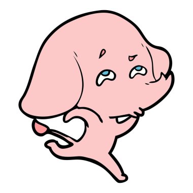 çizgi film fil hatırlamak vektör çizim