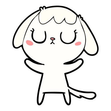 Çizgi film köpeğinin vektör çizimi