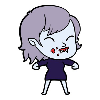 çizgi film vampir kız kanlı yanak