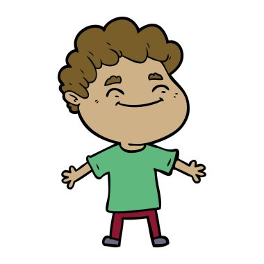 vektör çizim karikatür dostça adam