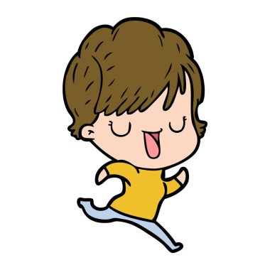  vektör çizim karikatür kadın söz