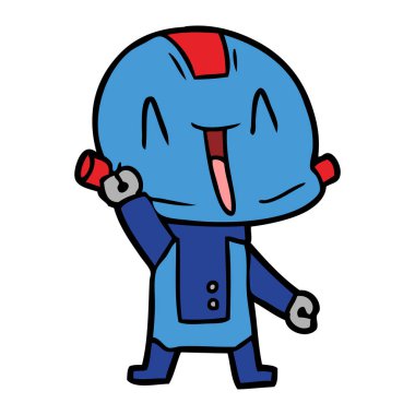 Çizgi film robotunun vektör çizimi