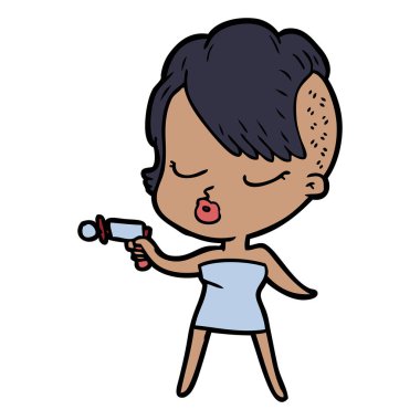 çizgi film güzel hippi kız