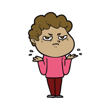 vektör çizim karikatür kızgın adam