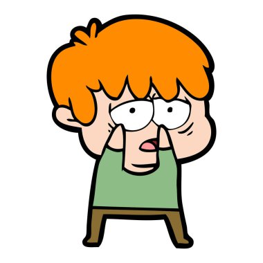 vektör çizim karikatür evlat yorgun