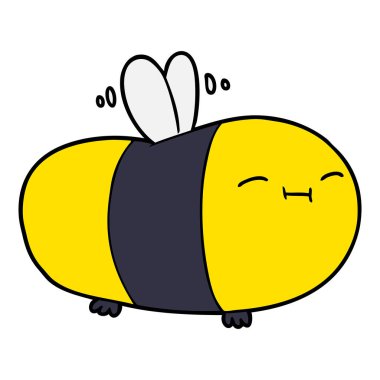 Çizgi film arısının vektör illüstrasyonu