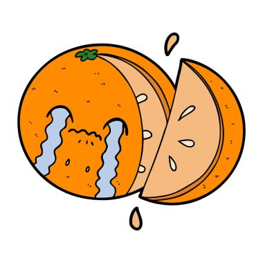 çizgi film turuncu vektör çizim