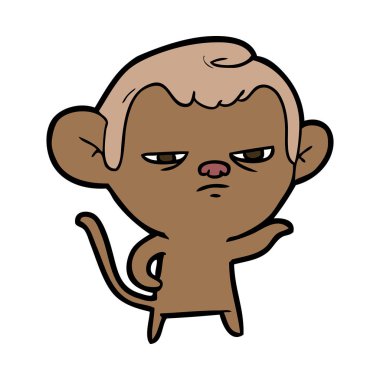 Çizgi film maymununun vektör çizimi