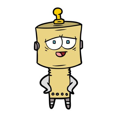 Çizgi film robotunun vektör çizimi