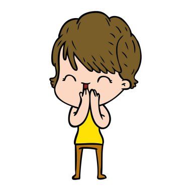  vektör çizim karikatür komik kadın