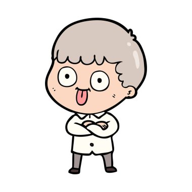  vektör çizim karikatür adam bakıyor