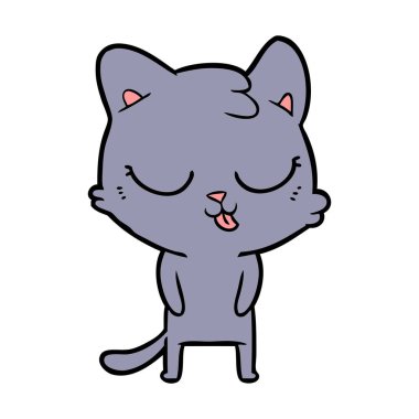 Çizgi film kedisinin vektör çizimi