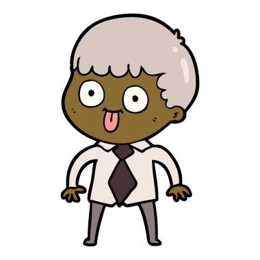  vektör çizim karikatür adam bakıyor