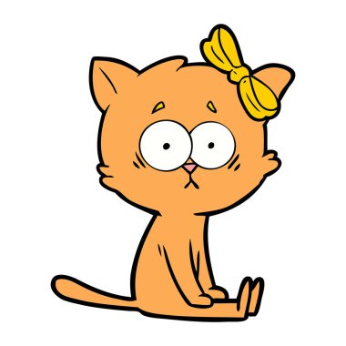 Çizgi film kedisinin vektör çizimi