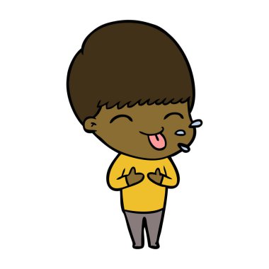 Çizgi film çocuğunun vektör çizimi