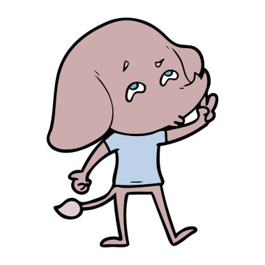 çizgi film fil hatırlamak vektör çizim