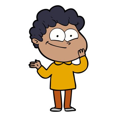 vektör çizim karikatür mutlu adam