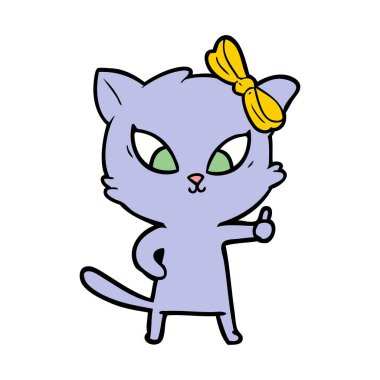 Çizgi film kedisinin vektör çizimi