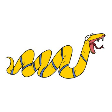 Çizgi film yılanının vektör çizimi