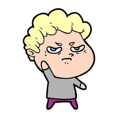 vektör çizim karikatür kızgın adam