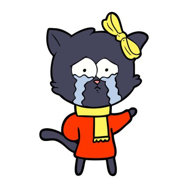 Çizgi film kedisinin vektör çizimi