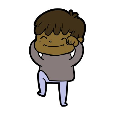 vektör çizim karikatür mutlu çocuk