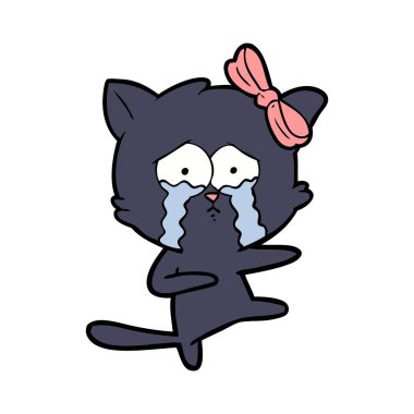 Çizgi film kedisinin vektör çizimi