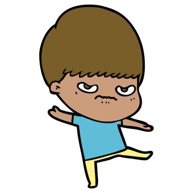 rahatsız çizgi film çocuk vektör çizim