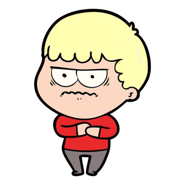 vektör çizim karikatür dostum rahatsız