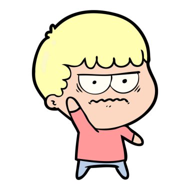 vektör çizim karikatür dostum rahatsız