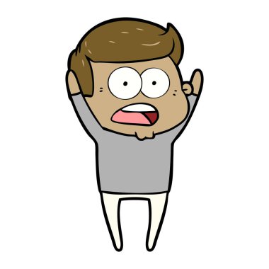 vektör çizim karikatür dostum şok