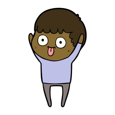  vektör çizim karikatür adam bakıyor