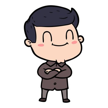 vektör çizim karikatür dostça adam