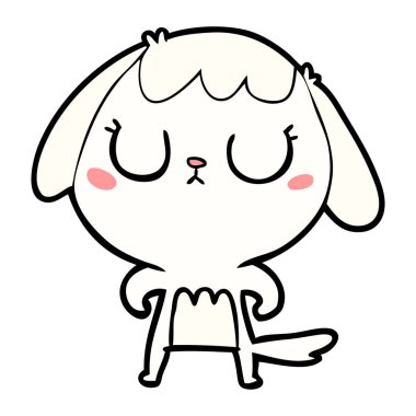 Çizgi film köpeğinin vektör çizimi