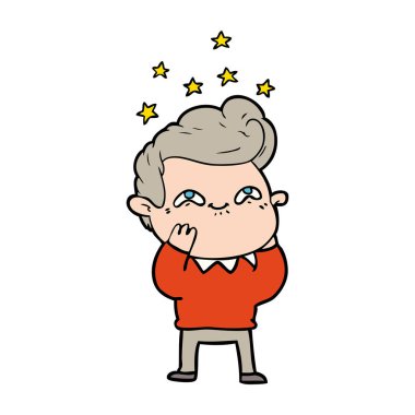 vektör çizim karikatür adam