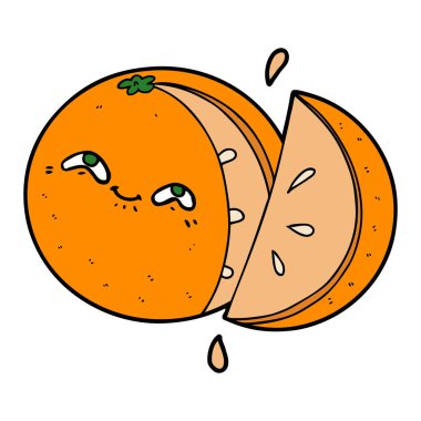 çizgi film turuncu vektör çizim