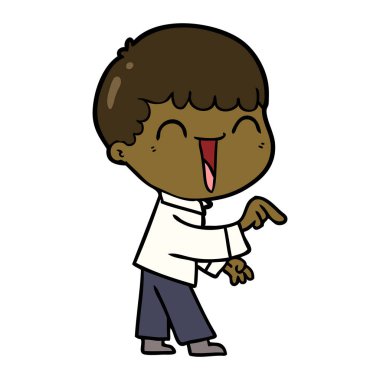 vektör çizim karikatür mutlu adam