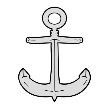 vektör çizim karikatür çapa