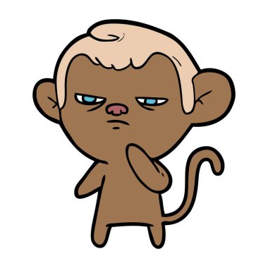 Çizgi film maymununun vektör çizimi