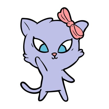 Çizgi film kedisinin vektör çizimi