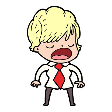  vektör çizim karikatür kadın söz