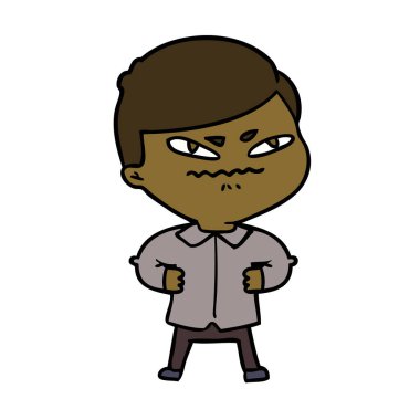 vektör çizim karikatür kızgın adam