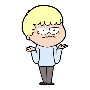 vektör çizim karikatür kızgın adam