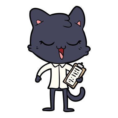 Çizgi film kedisinin vektör çizimi