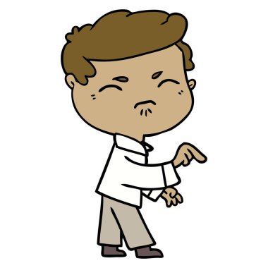 vektör çizim karikatür dostum rahatsız