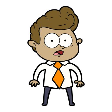  vektör çizim karikatür bakan adam